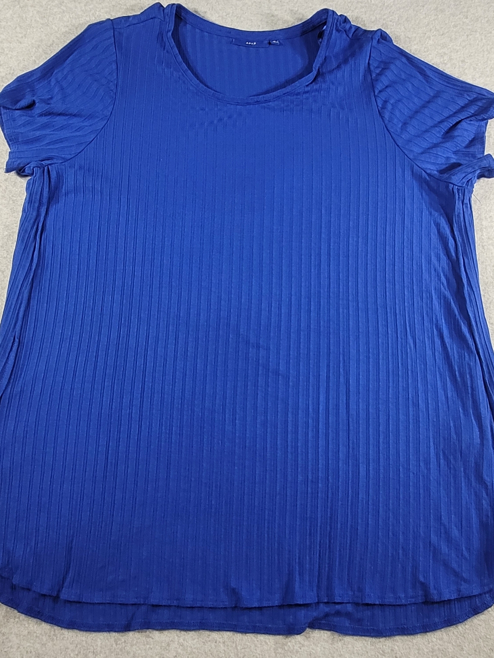 Apt. 9 Royal Blue Ribbed Short Sleeve Top